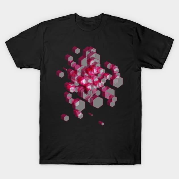 3D Hexagon Background XVI T-Shirt by uniqued